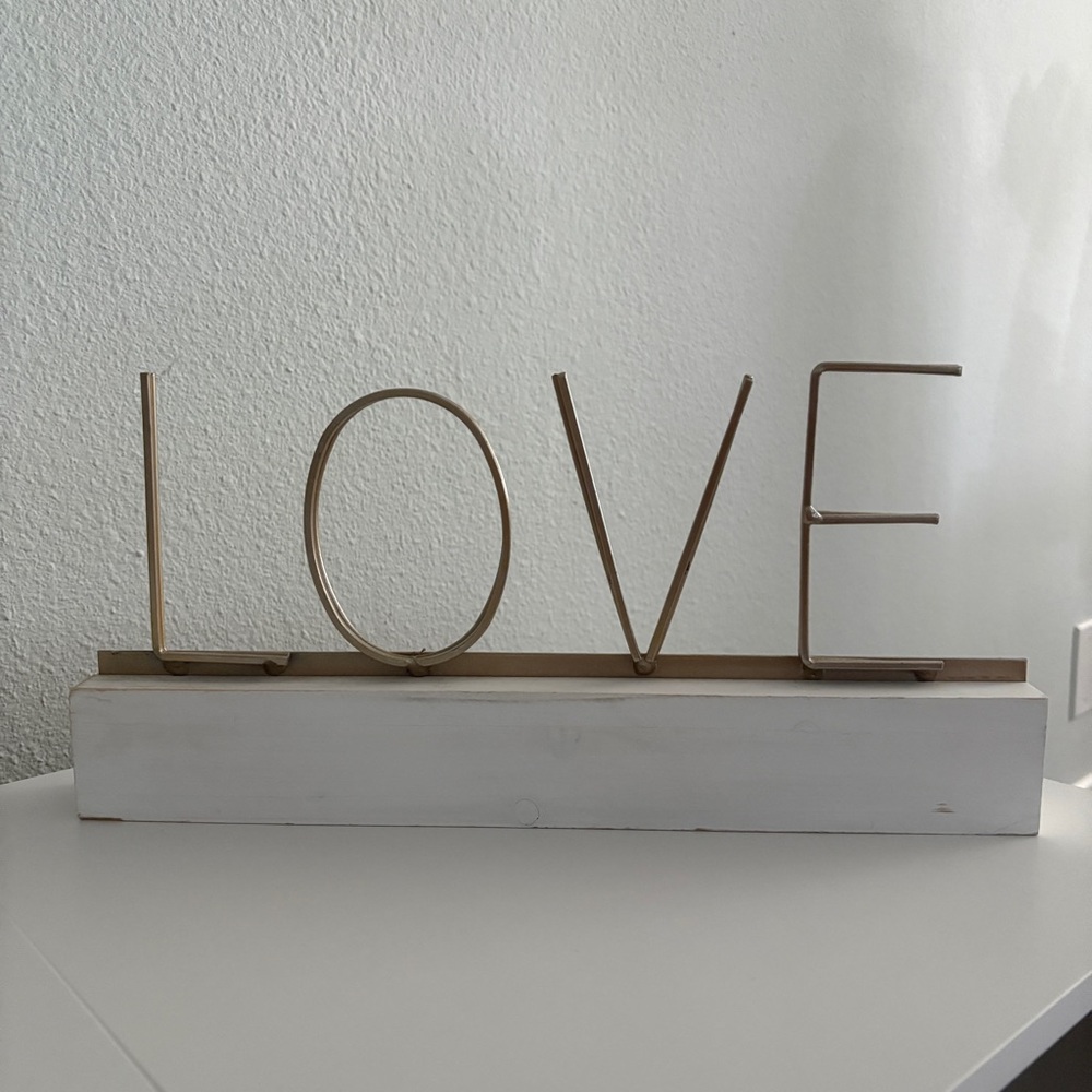Gold LOVE Sign Decor
